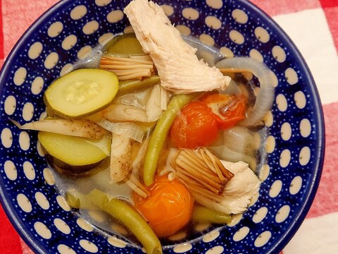 タッカンマリ風⭐鶏むね肉で美味しいスープ